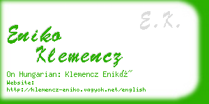 eniko klemencz business card